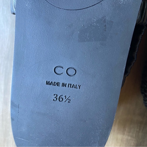 CO Made in Italy black textured platform slide sandal - Picture 5 of 6